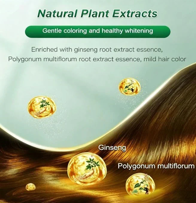 ⏳🔥Last Day-Buy 1 Get 1 Free🔥⏰Botanical Fruit Essence Hair Color Cream – Full Gray Coverage, Nourishing Care & Fuller-Looking Hair