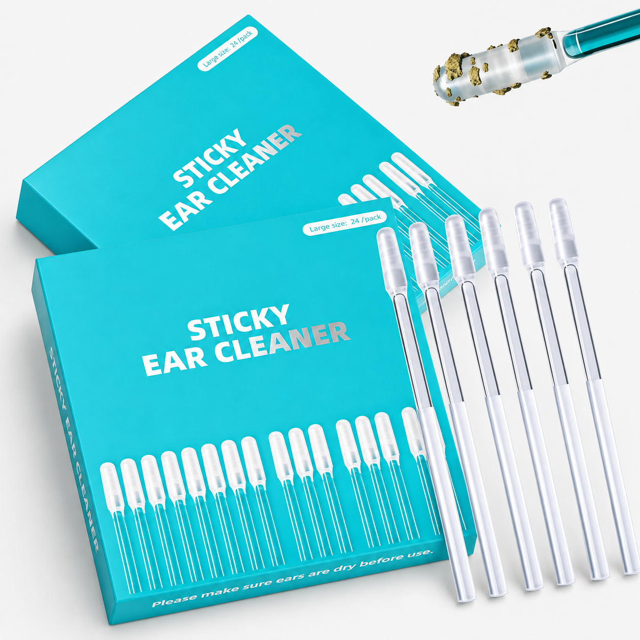 🔥Last Day-Buy 1 Get 1 Free🔥Sticky Ear Cleaning Sticks