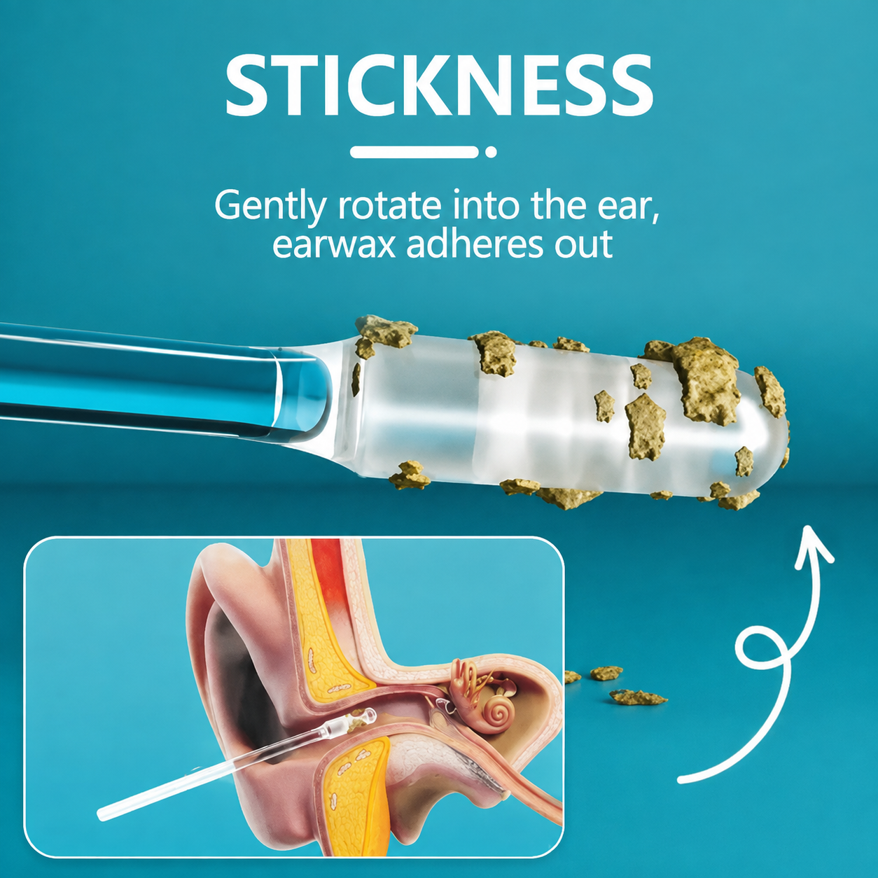 🔥Last Day-Buy 1 Get 1 Free🔥Sticky Ear Cleaning Sticks