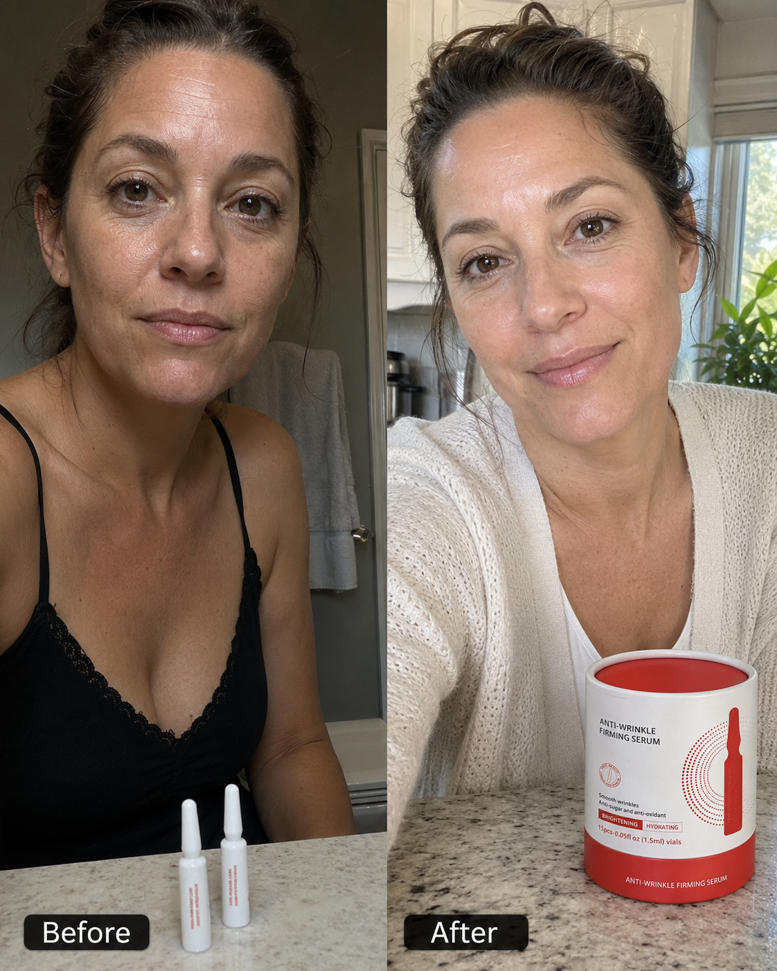 Customer-submitted before-and-after photo from Monica P.
