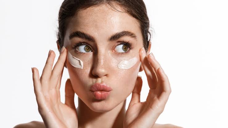 Skincare products in a clean editorial arrangement